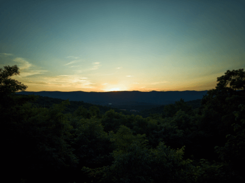 First sunset view from the rental home