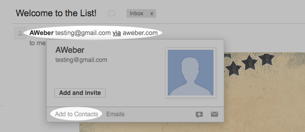 Safelisting an email address on Gmail